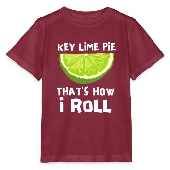 Key Lime Pie Tarte au citron Dessert - T-shirt bio MINI CREATOR Stanley/Stella Enfant - bordeaux - Devant - Kain (125cm)