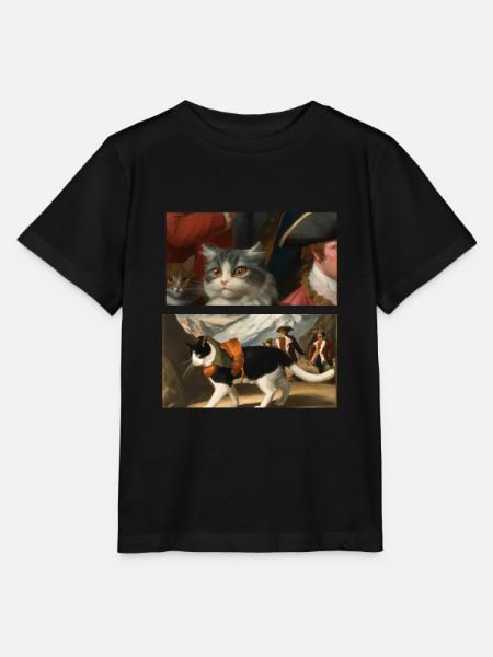 Cat Art History - Stanley/Stella Kinder T-Shirt MINI CREATOR - Schwarz