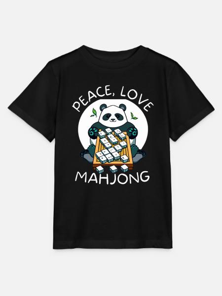 Cats Playing Mahjong - Stanley/Stella Kinder T-Shirt MINI CREATOR - Schwarz