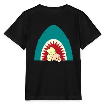 Chat mangeur de requins - T-shirt bio MINI CREATOR Stanley/Stella Enfant - noir - Devant - Mikhail (115cm)