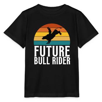 Future Bull Rider Steer Riding - T-shirt bio MINI CREATOR Stanley/Stella Enfant - noir - Devant - Mikhail (115cm)