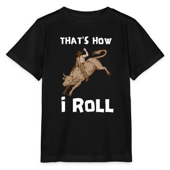 Future Bull Rider Steer Riding - T-shirt bio MINI CREATOR Stanley/Stella Enfant - noir - Devant - Mikhail (115cm)