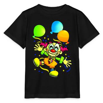 CLOWN Party - Stanley/Stella Kinder T-Shirt MINI CREATOR  - Schwarz - Vorne - Mikhail (115cm)