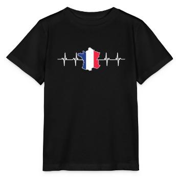Fraternité Liberte Egalite Français Révolution - T-shirt bio MINI CREATOR Stanley/Stella Enfant - noir - Devant - Mikhail (115cm)