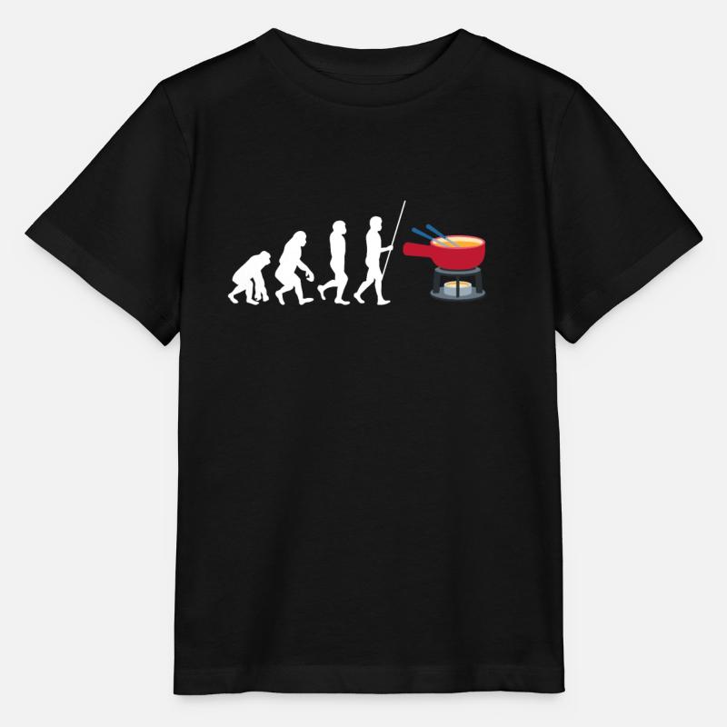 Fondue au fromage suisse - T-shirt bio MINI CREATOR Stanley/Stella Enfant - noir