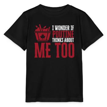 Cheese Curds Gravy Mix Canada Poutine - T-shirt bio MINI CREATOR Stanley/Stella Enfant - noir - Devant - Mikhail (115cm)