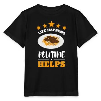 Cheese Curds Gravy Mix Canada Poutine - T-shirt bio MINI CREATOR Stanley/Stella Enfant - noir - Devant - Mikhail (115cm)