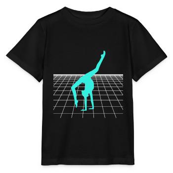 Cheerleader Tumbling Acrobat Cartwheel Mom - Stanley/Stella Kinder T-Shirt MINI CREATOR  - Schwarz - Vorne - Mikhail (115cm)