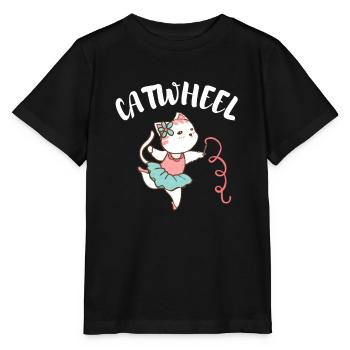 Cheerleader Tumbling Acrobat Cartwheel Mom - Stanley/Stella Kinder T-Shirt MINI CREATOR  - Schwarz - Vorne - Mikhail (115cm)
