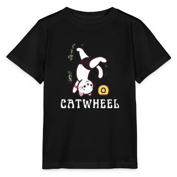 Cheerleader Tumbling Acrobat Cartwheel Mom - Stanley/Stella Kinder T-Shirt MINI CREATOR  - Schwarz - Vorne - Mikhail (115cm)