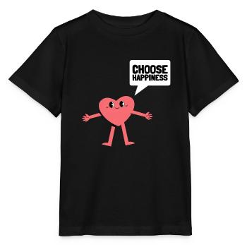 Journée internationale du bonheur - T-shirt bio MINI CREATOR Stanley/Stella Enfant - noir - Devant - Mikhail (115cm)