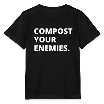 Compostez vos ennemis - T-shirt bio MINI CREATOR Stanley/Stella Enfant - noir - Devant - Mikhail (115cm)