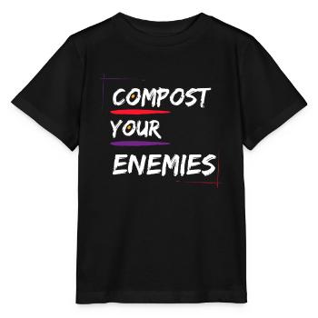 Compostez vos ennemis - T-shirt bio MINI CREATOR Stanley/Stella Enfant - noir - Devant - Mikhail (115cm)