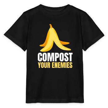 Compostez vos ennemis - T-shirt bio MINI CREATOR Stanley/Stella Enfant - noir - Devant - Mikhail (115cm)