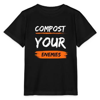 Compostez vos ennemis - T-shirt bio MINI CREATOR Stanley/Stella Enfant - noir - Devant - Mikhail (115cm)