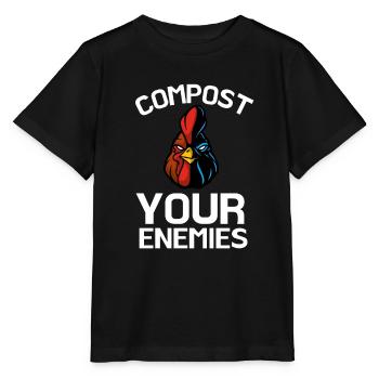 Compostez vos ennemis - T-shirt bio MINI CREATOR Stanley/Stella Enfant - noir - Devant - Mikhail (115cm)