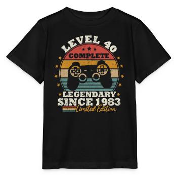 Level 40 freigeschaltet - Stanley/Stella Kinder T-Shirt MINI CREATOR  - Schwarz - Vorne - Mikhail (115cm)