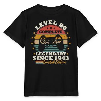 Level 80 freigeschaltet - Stanley/Stella Kinder T-Shirt MINI CREATOR  - Schwarz - Vorne - Mikhail (115cm)