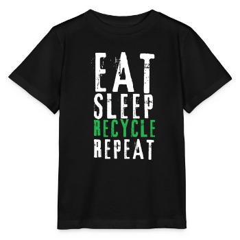 Recycle, I Love Recycling - Stanley/Stella Kinder T-Shirt MINI CREATOR  - Schwarz - Vorne - Mikhail (115cm)