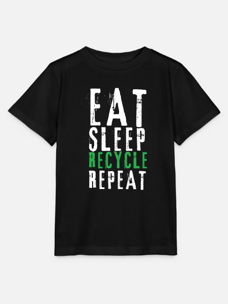 Recycle, I Love Recycling - Stanley/Stella Kinder T-Shirt MINI CREATOR  - Schwarz