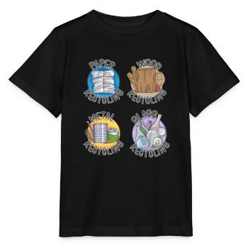 Recycle, I Love Recycling - Stanley/Stella Kinder T-Shirt MINI CREATOR  - Schwarz - Vorne - Mikhail (115cm)