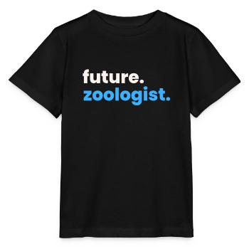 Future Zoologist Birthday Wildlife - T-shirt bio MINI CREATOR Stanley/Stella Enfant - noir - Devant - Mikhail (115cm)