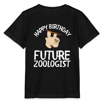 Future Zoologist Birthday Wildlife - T-shirt bio MINI CREATOR Stanley/Stella Enfant - noir - Devant - Mikhail (115cm)