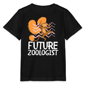 Future Zoologist Birthday Wildlife - T-shirt bio MINI CREATOR Stanley/Stella Enfant - noir - Devant - Mikhail (115cm)