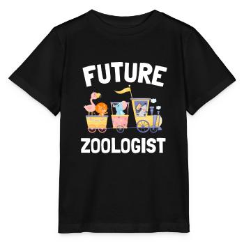 Future Zoologist Birthday Wildlife - T-shirt bio MINI CREATOR Stanley/Stella Enfant - noir - Devant - Mikhail (115cm)