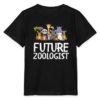 Future Zoologist Birthday Wildlife - T-shirt bio MINI CREATOR Stanley/Stella Enfant - noir - Devant - Mikhail (115cm)