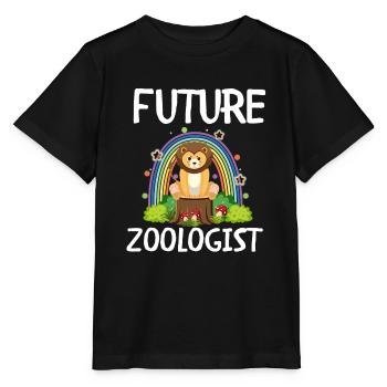 Future Zoologist Birthday Wildlife - T-shirt bio MINI CREATOR Stanley/Stella Enfant - noir - Devant - Mikhail (115cm)