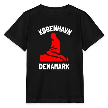Kobenhavn Denmark Danish Kobenhaven Mermaid - Stanley/Stella Kinder T-Shirt MINI CREATOR  - Schwarz - Vorne - Mikhail (115cm)