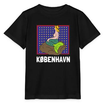 Kobenhavn Denmark Danish Kobenhaven Mermaid - Stanley/Stella Kinder T-Shirt MINI CREATOR  - Schwarz - Vorne - Mikhail (115cm)