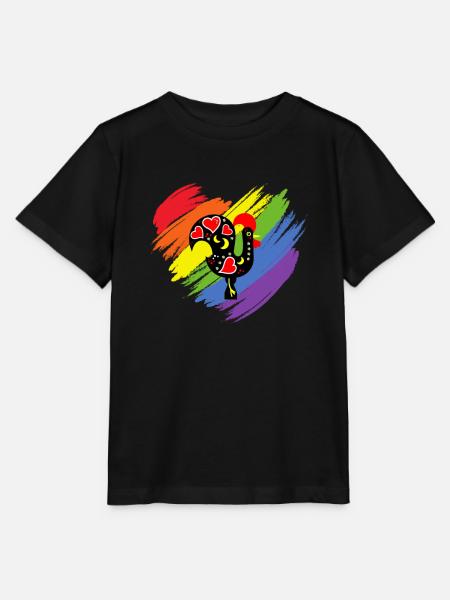 Galo De Barcelos Coq Portugais - T-shirt bio MINI CREATOR Stanley/Stella Enfant - noir
