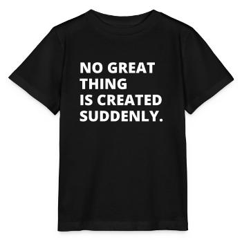 Débat philosophique Sentiment philoslothique - T-shirt bio MINI CREATOR Stanley/Stella Enfant - noir - Devant - Mikhail (115cm)