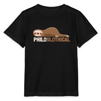 Philosophical Debate Feeling Philoslothical - Stanley/Stella MINI CREATOR Kids’ T-Shirt - black - Front - Mikhail (115cm)