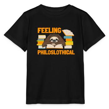 Philosophical Debate Feeling Philoslothical - Stanley/Stella MINI CREATOR Kids’ T-Shirt - black - Front - Mikhail (115cm)