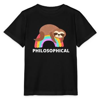 Philosophical Debate Feeling Philoslothical - Stanley/Stella MINI CREATOR Kids’ T-Shirt - black - Front - Mikhail (115cm)
