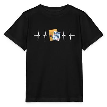 Loan Heartbeat - Agent de crédit Courtier hypothécaire - T-shirt bio MINI CREATOR Stanley/Stella Enfant - noir - Devant - Mikhail (115cm)
