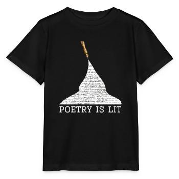 Poetry Is Lit - Stanley/Stella MINI CREATOR Kids’ T-Shirt - black - Front - Mikhail (115cm)