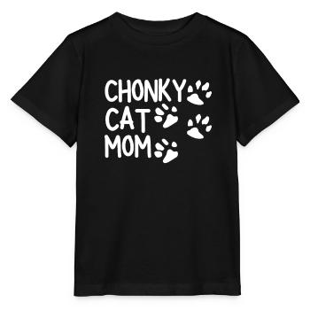 Chonk Cat Obesity - Stanley/Stella MINI CREATOR Kids’ T-Shirt - black - Front - Mikhail (115cm)