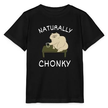 Chonk Cat Obesity - Stanley/Stella MINI CREATOR Kids’ T-Shirt - black - Front - Mikhail (115cm)