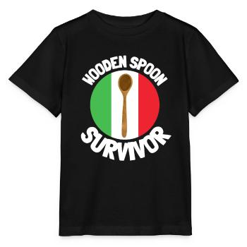 J’ai survécu à la cuillère de bois - Parenting - T-shirt bio MINI CREATOR Stanley/Stella Enfant - noir - Devant - Mikhail (115cm)