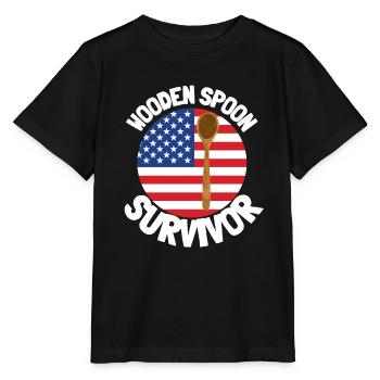 J’ai survécu à la cuillère de bois - Parenting - T-shirt bio MINI CREATOR Stanley/Stella Enfant - noir - Devant - Mikhail (115cm)