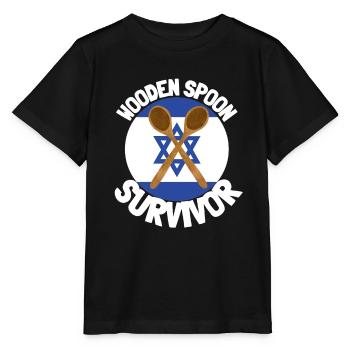 J’ai survécu à la cuillère de bois - Parenting - T-shirt bio MINI CREATOR Stanley/Stella Enfant - noir - Devant - Mikhail (115cm)