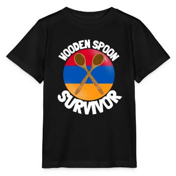 J’ai survécu à la cuillère de bois - Parenting - T-shirt bio MINI CREATOR Stanley/Stella Enfant - noir - Devant - Mikhail (115cm)