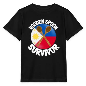 J’ai survécu à la cuillère de bois - Parenting - T-shirt bio MINI CREATOR Stanley/Stella Enfant - noir - Devant - Mikhail (115cm)