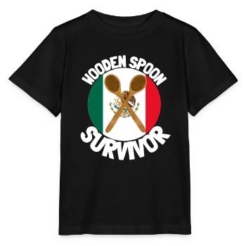 J’ai survécu à la cuillère de bois - Parenting - T-shirt bio MINI CREATOR Stanley/Stella Enfant - noir - Devant - Mikhail (115cm)