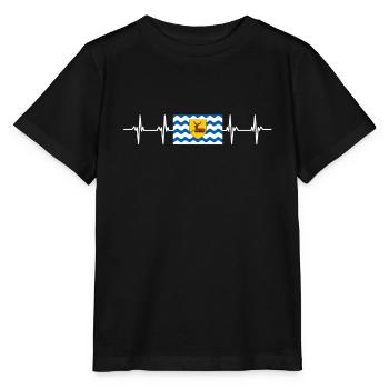 United Kingdom Hertfordshire Flag - Stanley/Stella Kinder T-Shirt MINI CREATOR  - Schwarz - Vorne - Mikhail (115cm)