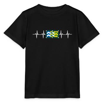 United Kingdom Cumbria Flag - Stanley/Stella Kinder T-Shirt MINI CREATOR  - Schwarz - Vorne - Mikhail (115cm)